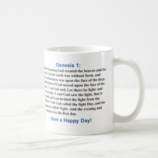 Tasse de Beit KJV de genèse - grande (Droite)