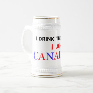 Tasse de bière canadienne de buveur