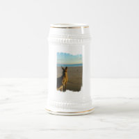 Tasse de bière de photo de kangourou