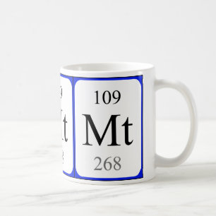 Tasse de blanc de l'élément 109 - Meitnerium