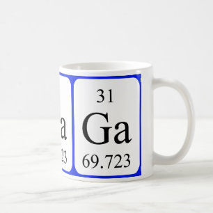 Tasse de blanc de l'élément 31 - gallium