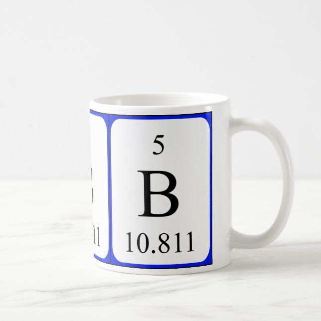 Tasse de blanc de l'élément 5 - bore (Droite)