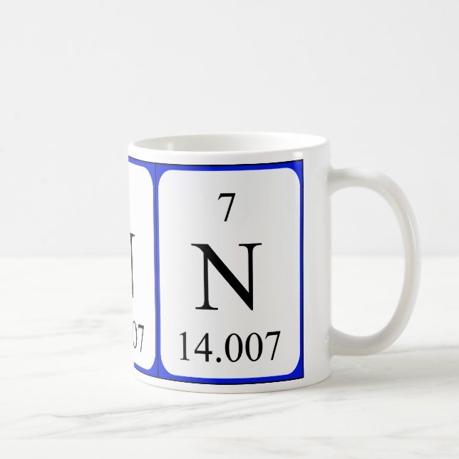 Tasse de blanc de l'élément 7 - azote (Droite)