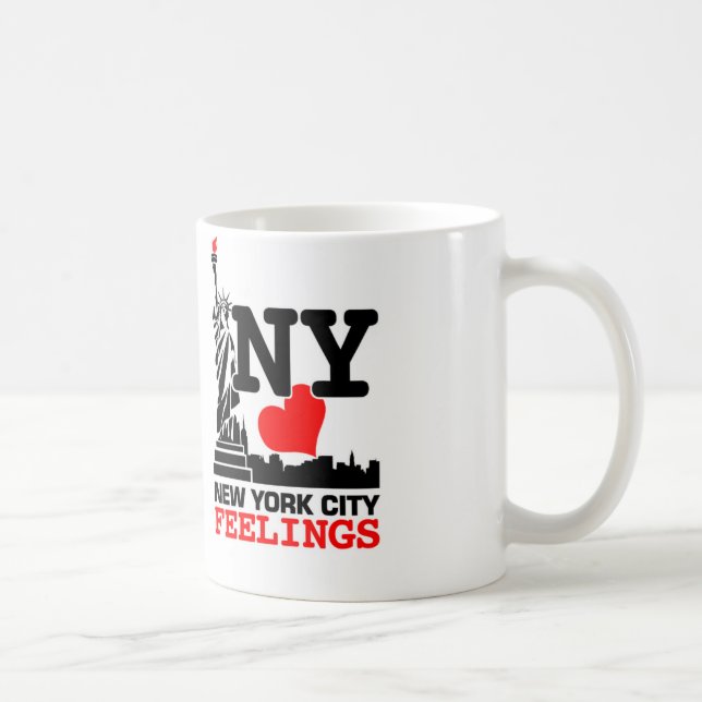 Tasse de blanc de sentiments de New York City (Droite)