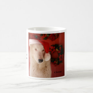 Tasse de blanc de Wolfland de l'hiver de Père Noël