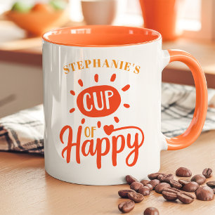 Tasse de Bonheur Mug Personnalisé de Soleil