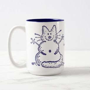 Tasse de bonhomme de neige d'autoneige