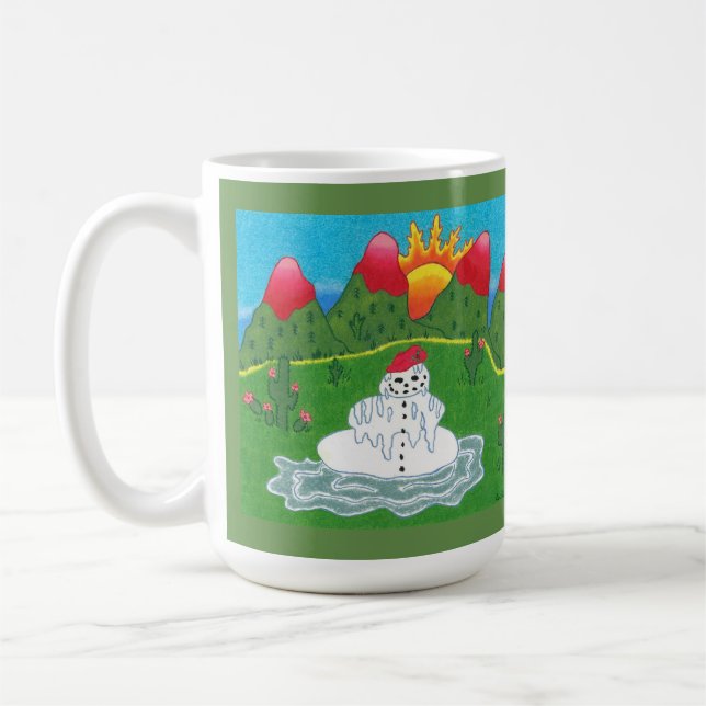 Tasse de bonhomme de neige de Noël (Gauche)