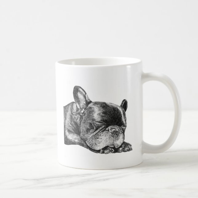 Tasse de bouledogue français de sommeil (Droite)