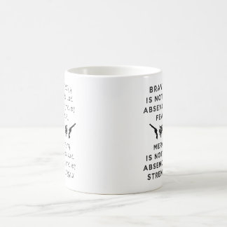 Tasse de bravoure et de café de pitié