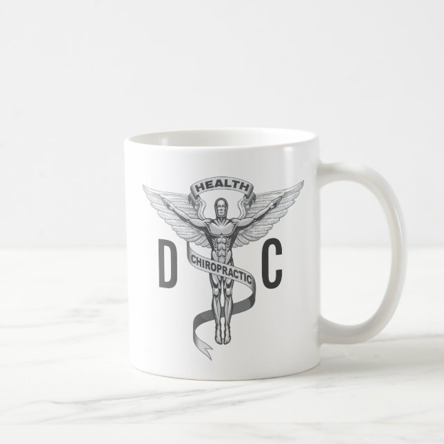 Tasse de C.C d'emblème de chiropractie (Droite)