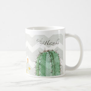 Tasse de cactus de Hazuki avec le logo