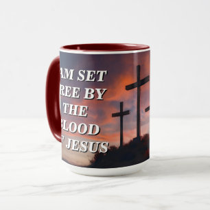 Tasse de café à citation personnalisée Foi - Sang