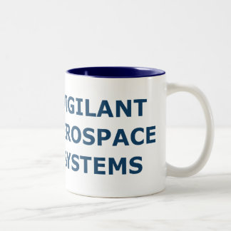 Tasse de café à deux tons aérospatiale vigilante