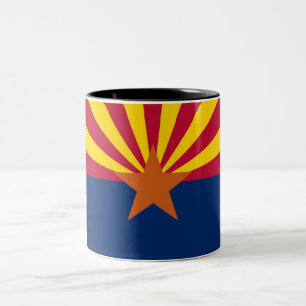 Tasse de café à deux tons de drapeau d'état de