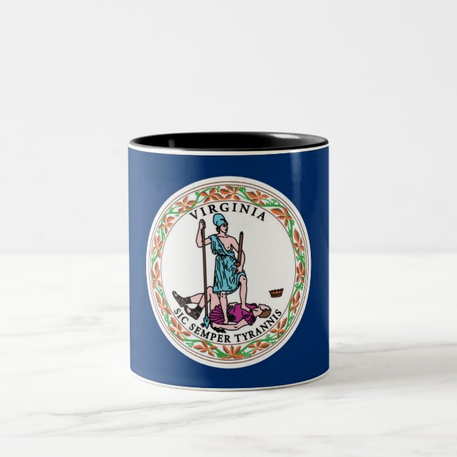 Tasse de café à deux tons de drapeau d'état de la (Centre)