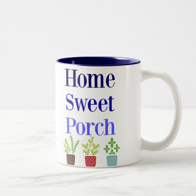 Tasse de café à deux tons de porche doux à la (Droit)