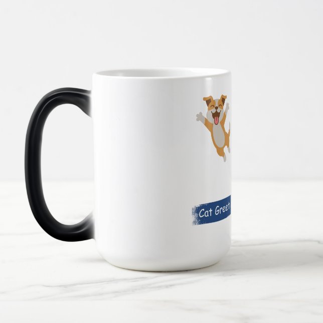 Tasse de café à morphing de salutation de chat (Gauche)