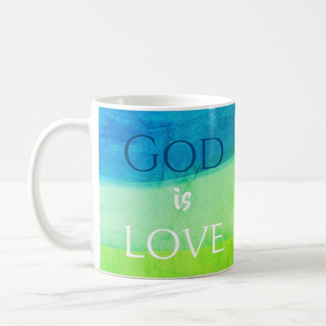Tasse de café à motif chrétien Cadeau Dieu est Amo (Gauche)