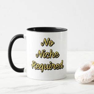 Tasse de café à typographie noire et or sans niche