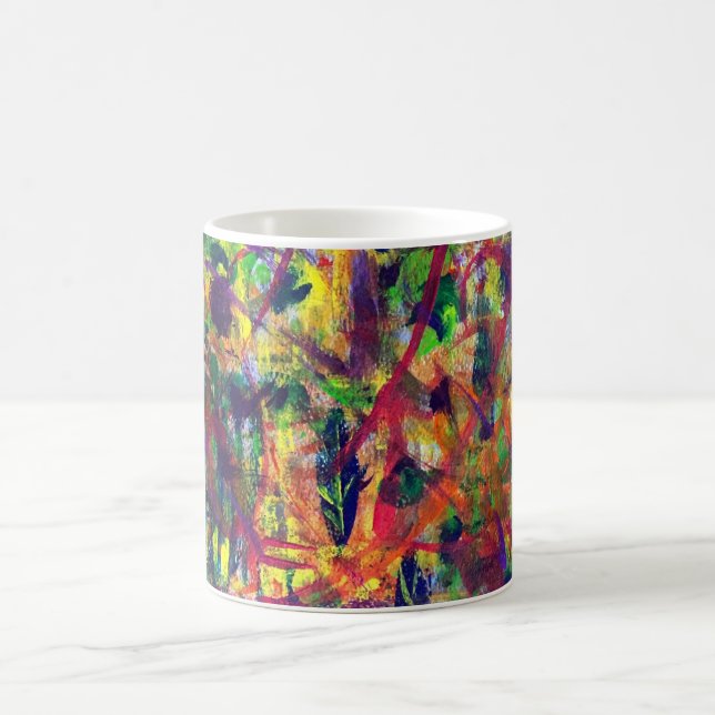 Tasse de café acrylique de peinture "de danse (Centre)