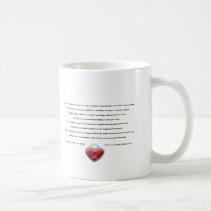 Tasse de café - aimez les roses et le poème de