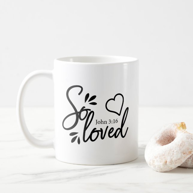 Tasse de café ainsi aimée de 3h16 de John (Avec donut)