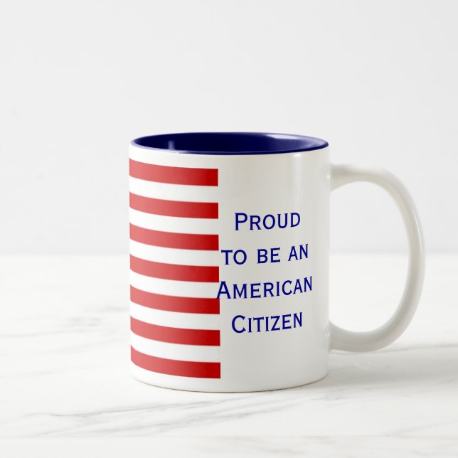 Tasse de café américaine de ton du drapeau deux de (Droit)