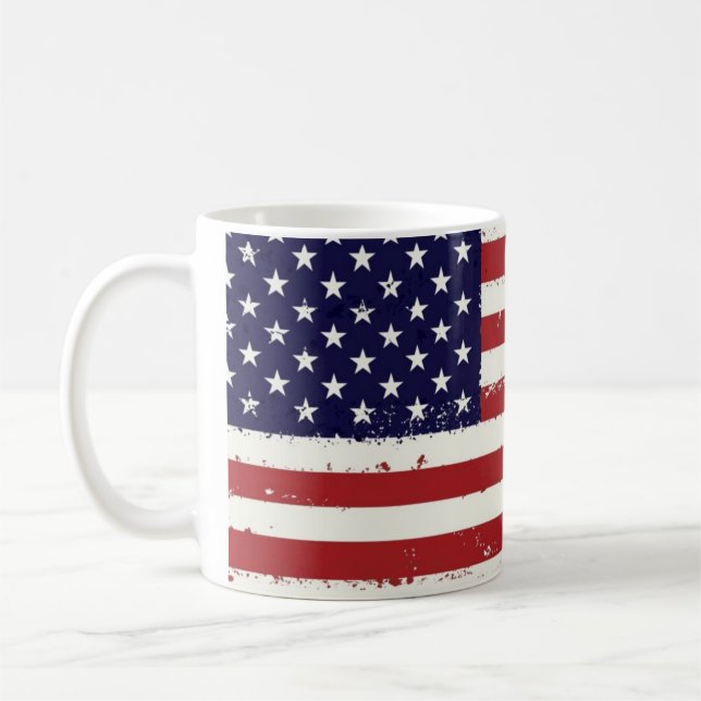 Tasse de café americana de drapeau américain (Gauche)
