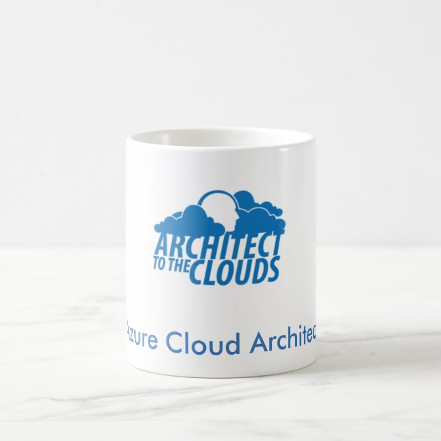 Tasse de café - architecte azuré de nuage (Centre)