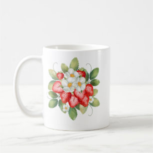 TASSE DE CAFÉ AU THÉ FLEUR DE FRAISE MUG