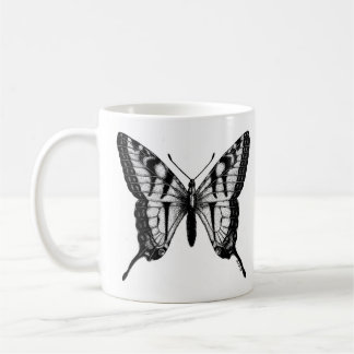 Tasse de café audacieuse de papillon de machaon