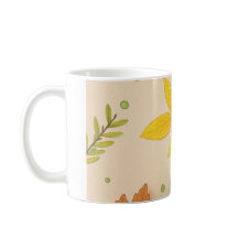 Tasse de café aux feuilles d'automne esthétiques