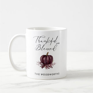 Tasse de café aux feuilles de Bourgogne de citroui