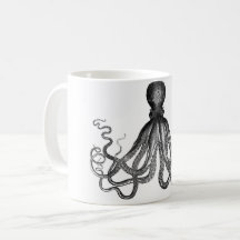 Tasse de café aux longues jambes de poulpe