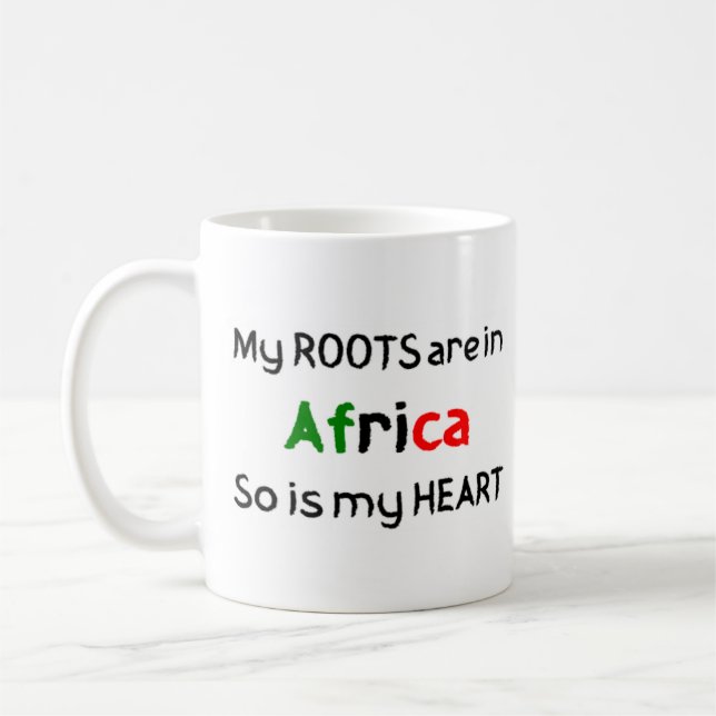 tasse de café aux racines africaines (Gauche)