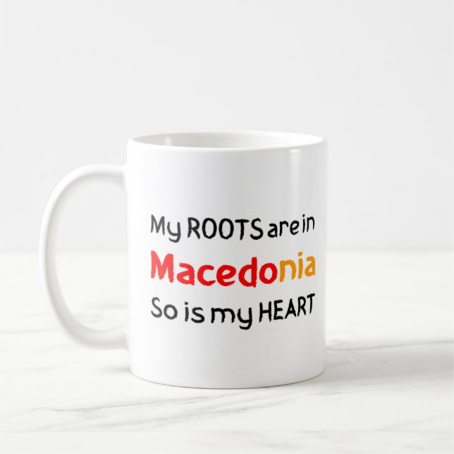 tasse de café aux racines macédoine (Gauche)