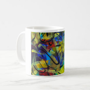 Tasse de café avec art abstrait