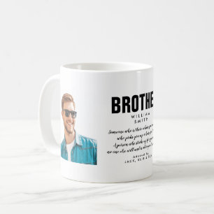 Tasse de café avec citation de frère moderne