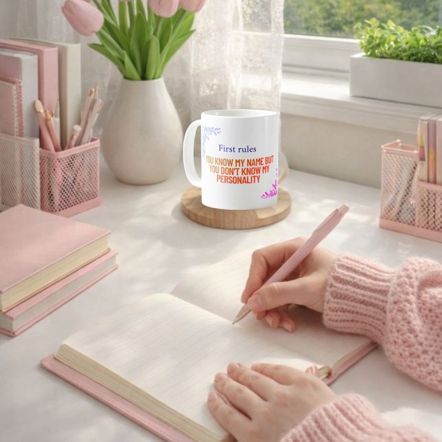 Tasse de café avec citation drôle et attitude impe (Créateur téléchargé)