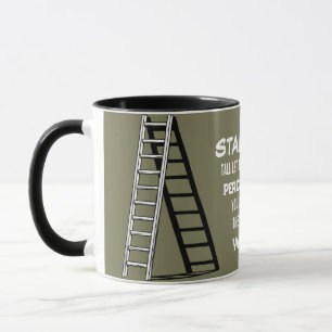 Tasse de café avec citation stoïque « Tenez-vous d
