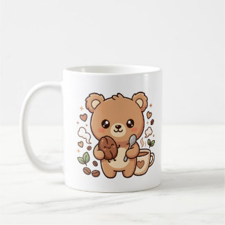 Tasse de café avec cliparts d'ours Kawaii