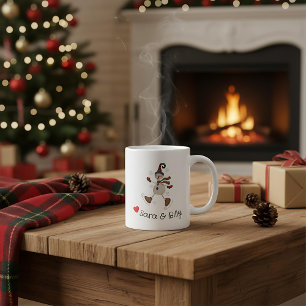 Tasse de café avec des rennes de Noël humoristique