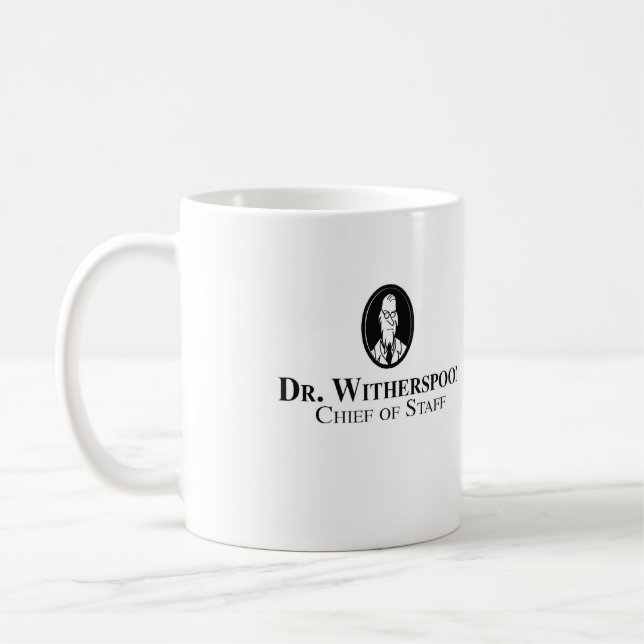 Tasse de café avec le logo de "Dr. Witherspoon" (Gauche)