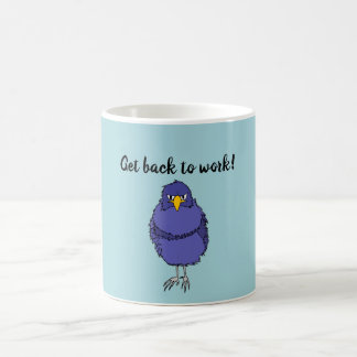 Tasse de café avec l'image de l'oiseau pas aussi