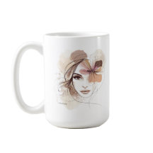 Tasse de café avec paroles de chanson Presque Amou