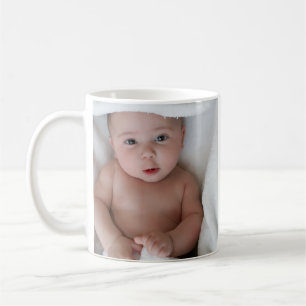 Tasse de café avec photo de bébé