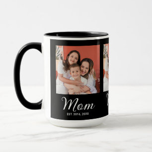 Tasse de café avec photo de script établi par mama