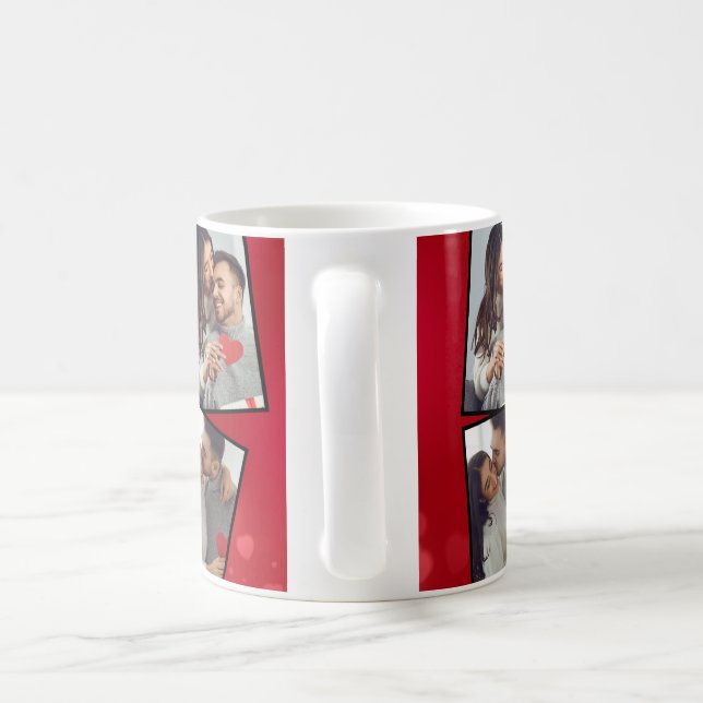 Tasse de café avec photos personnalisées (Poignée)