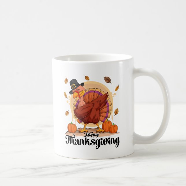 Tasse de café avec typographie de Thanksgiving joy (Droite)